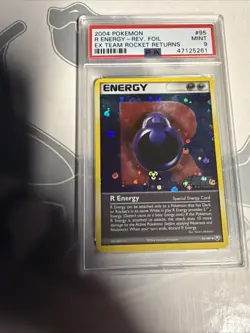 2004 POKEMON EX TEAM ROCKET RETURNS 94 DARK METAL ENERGY-REVERSE FOIL PSA 9 - Image 1