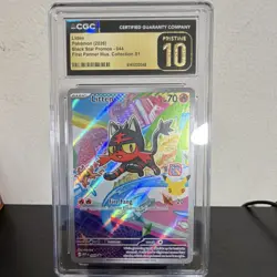 CGC Pristine 10 Pokemon Litten First Partner Illustration Promo 044 Holo - Image 1
