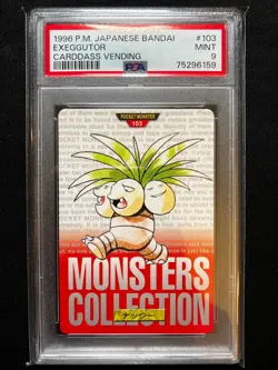 EXEGGUTOR CARDDASS VENDING - 1996 POKEMON - JPN BANDAI #103 - PSA 9 - Image 1