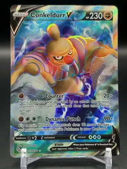 Conkeldurr V (Full Art) Ultra Rare Pokemon GO 073/078 NM - Image 1