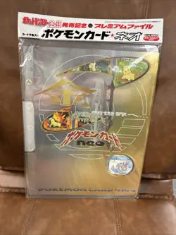 1999 Pokemon Japanese Neo Genesis Series 1 Promo 9-card Set Binder SEALED - Image 1