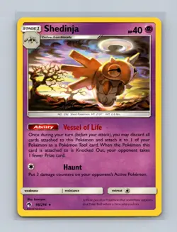 Shedinja 95/214 Rare Lost Thunder Pokemon Lightly Played - Image 1
