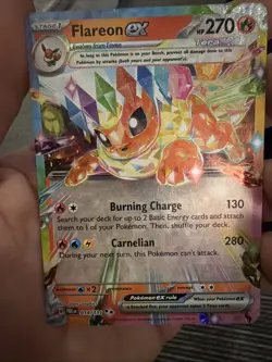 Flareon ex - 014/131 014/131 Holo SV: Prismatic Evolutions Pokemon NM - Image 3
