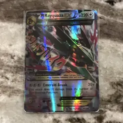 Pokemon M Rayquaza EX Full Art Ultra Rare Holo Roaring Skies 76/108 Mega Card - Image 1