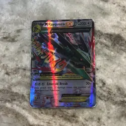 Pokemon M Rayquaza EX Full Art Ultra Rare Holo Roaring Skies 76/108 Mega Card - Image 2