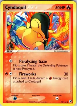 Cyndaquil 54/115 Unseen Forces Pokemon LP Normal - Image 1