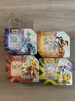 Pokemon TCG Paradox Destinies Tins Set of ALL 4 Tins - Image 1