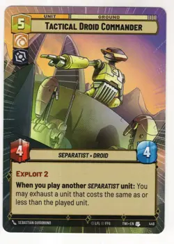 Star Wars Unlimited TotR Hyperspace Card TWI449 Tactical Droid Commander - Image 1