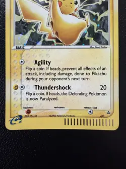 Pikachu 012 Black Star Promo 2003 E Reader Series Holo Pokemon With Swirl🌀LP - Image 4