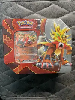 Pokemon Paradox Destinies Tin - Gouging Fire Ex - Sealed - Image 1