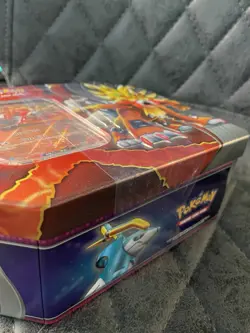 Pokemon Paradox Destinies Tin - Gouging Fire Ex - Sealed - Image 2