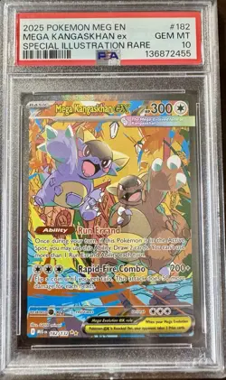 Pokemon 2025 Mega Kangaskhan ex 182 Full Art SIR Mega Evolution GEM MINT PSA 10 - Image 1