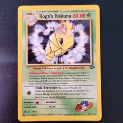 Koga's Kakuna 47/132 Pokemon TCG WOTC Gym Challenge Uncommon LP (014) - Image 1