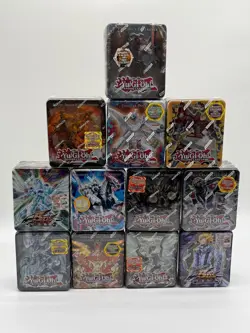YU-GI-OH! VINTAGE TIN LOT OF 12 MAJESTIC STAR DRAGON/ILLUMIKNIGHT/JACK - Image 1