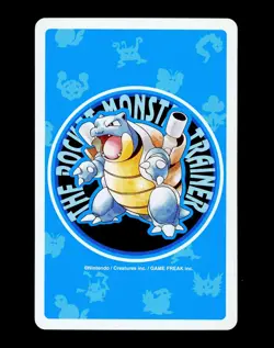 Pokemon HITMONLEE Japanese BLUE Blastoise Deck 7 of Hearts POKER Card #106 MINT - Image 2