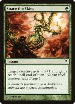 Snare the Skies 193 AVR Ryan Yee Green Instant Reach MTG Instant - Image 1