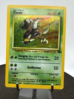 1999 Jungle Set Pinsir Holo 9/64 Rare WOTC Pokemon Card TCG -Original - Image 3