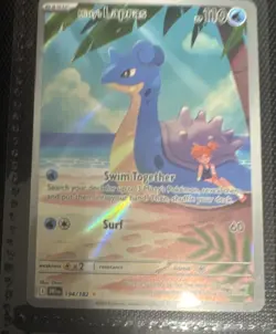 Misty's Lapras 194/182 Sv10 Destined Rivals Illustration Rare Full Art Holo Card - Image 1