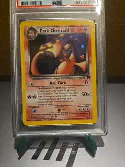 Pokemon Dark Charizard Holo Rare TCG Unlimited Card 4/82 PSA 6 - Image 3