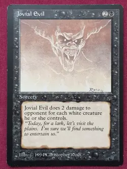 Magic The Gathering LEGENDS JOVIAL EVIL black card MTG - Image 1