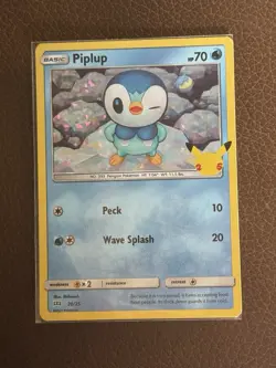 Piplup Holo 20/25 McDonald's 25th Anniversary Promos Pokemon Card - Image 1