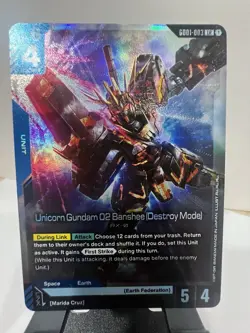 Gundam Card Game GD01 Newtype Rising GD01-003 LR Unicorn Gundam 02 Banshee - Image 1