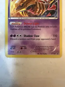 Giratina XY184 XY Promo Holo Basic Dragon Pokemon Card HP 130 Shadow Claw - Image 3