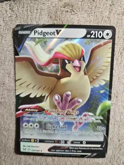 Pidgeot V 2022 Lost Origin 137/196 Holo Foil Rare Full Art Pokemon Card - Image 1