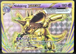 Nidoking BREAK 46/108 Evolutions Full Art Ultra Rare Holo Pokemon Card DMG - Image 1
