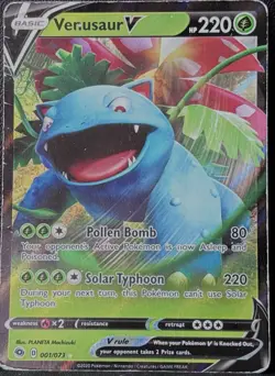 Venusaur V - 001/073 - Pokemon Champions Path Sword & Shield Ultra Rare Card HP - Image 1
