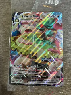 Snorlax VMAX JUMBO Card 142/202 Stamped Gamestop Promo Pokemon Sword & Shield - Image 1