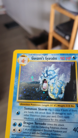 Giovanni's Gyarados 5/132 Holo - Gym Challenge Set - Pokemon Card - Miscut - LP - Image 2