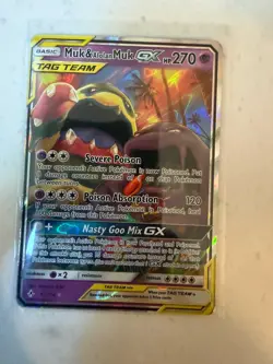 Muk & Alolan Muk GX 61/214 TAG TEAM GX Holo Basic Poison Pokemon Card HP 270 - Image 1