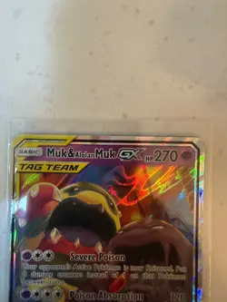 Muk & Alolan Muk GX 61/214 TAG TEAM GX Holo Basic Poison Pokemon Card HP 270 - Image 2