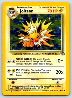 Jolteon (4) (Holo Rare) Jungle 04/64 Pokemon Card MP - Image 1