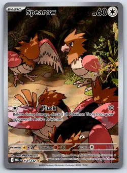 Spearow (Illustration Rare) ME01: Mega Evolution IR 151/132 Pokemon Card NM - Image 1