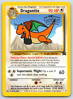 Dragonite - WB Kids Movie 5 Black Star Promo Pokemon Card LP - Image 1