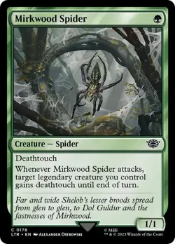 Mirkwood Spider 178 LTR Ostrowski Green MTG 2023 Deathtouch Legendary - Image 1