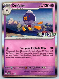 Drifblim (Prerelease) Stellar Crown SVP 135 Pokemon Card NM - Image 1
