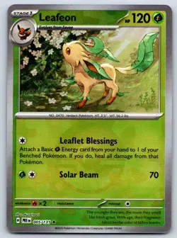 Leafeon (Poke Ball) Prismatic Evolutions 005/131 Pokemon Card NM - Image 1