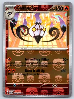 Chandelure (Master Ball) White Flare 018/086 Pokemon Card NM - Image 1