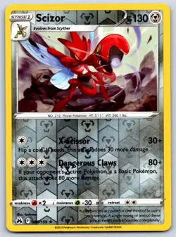 Scizor ( Reverse Holo) Crown Zenith 086/159 Pokemon Card NM - Image 1