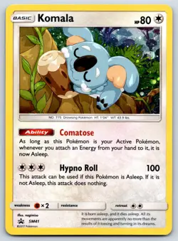 Komala (Cosmos Holo) SM Black Star Promo SM41 Pokemon Card LP - Image 1