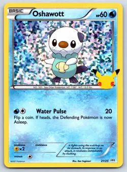 Oshawott (Holo) McDonald's 25th Anniversary Promos 021/025 Pokemon Card NM - Image 1