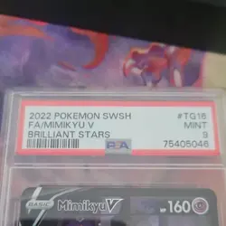 Pokemon Mimikyu V TG16/TG30 Brilliant Stars Trainer Gallery Full Art Holo PSA 9 - Image 2
