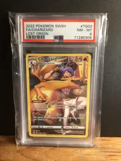 🔥Pokemon 2022 Lost Origin Charizard Full Art-TG03-Ultra Rare-PSA 8-Mint🔥 - Image 1