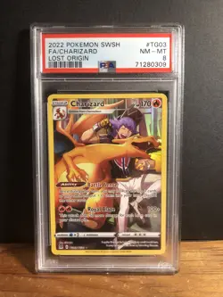 🔥Pokemon 2022 Lost Origin Charizard Full Art-TG03-Ultra Rare-PSA 8-Mint🔥 - Image 2