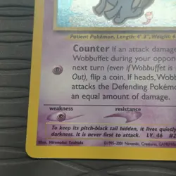 Wobbuffet 16/75 Pokemon Neo Discovery Holo Pokemon Card - Image 5