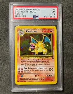 2000 Pokemon Charizard base set 2 psa 7 - Image 1