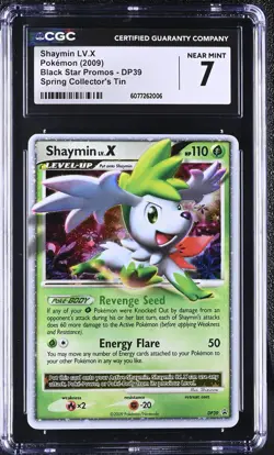CGC 7 Shaymin Lv.X Black Star Promo Holographic Pokemon Card - Image 1